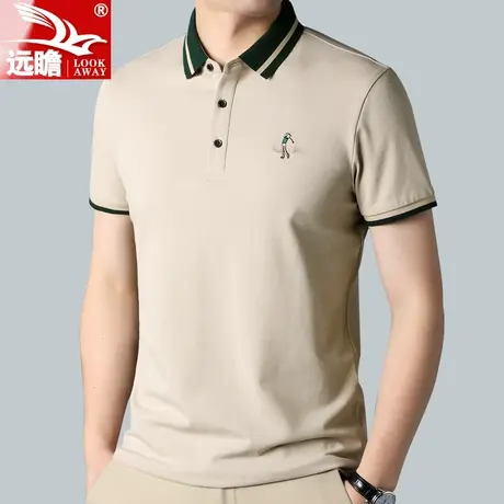 男士短袖t恤男夏季薄款男装半袖休闲宽松夏天翻领体恤polo衫男款商品大图