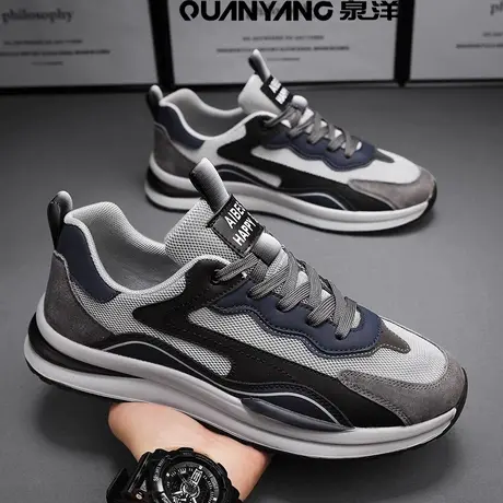 泉洋阿甘男鞋春季运动休闲鞋男士干活防滑耐磨上班工作劳保潮鞋商品大图