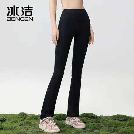 冰洁鲨鱼裤2024新款春秋女装高腰显瘦紧身外穿提臀芭比裤喇叭裤商品大图