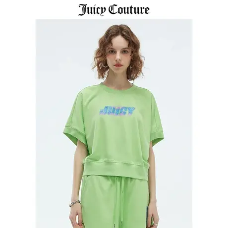 Juicy Couture橘滋T恤女2023春季新款宽松美式运动短袖针织卫衣商品大图