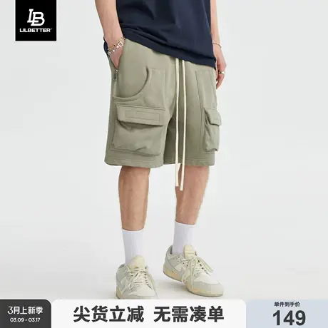 Lilbetter350g重磅休闲短裤男新款五分裤潮ins工装裤夏季卫裤LB图片