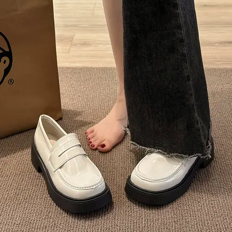 永希乐福鞋女2024秋季新款爆款ins网红英伦风小皮鞋防滑超火单鞋图片