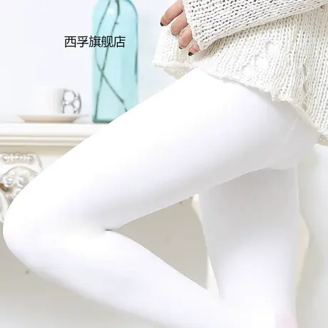 秋冬加厚加绒成人连裤袜高腰打底裤加大码奶白袜裤踩脚白色厚丝袜商品大图