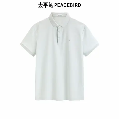 【王鹤棣同款】太平鸟男装 翻领短袖t恤24休闲polo衫B1COE2109图片