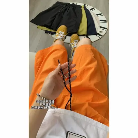 短裤男夏季2025新款速干五分裤宽松冰丝裤外穿纯色百搭薄款休闲裤图片
