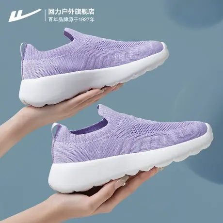 回力女鞋妈妈鞋子秋季新款老北京布鞋中老年一脚蹬舒适老人鞋女秋商品大图