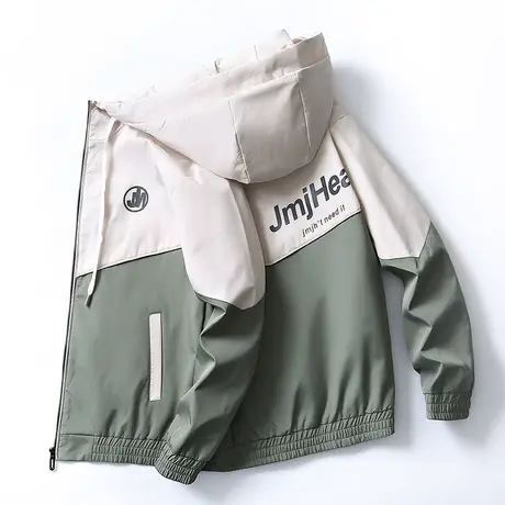 男士潮流外套2023年春秋季新款薄款潮牌夹克男装春装帅气拼色衣服商品大图