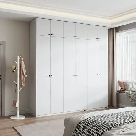 全友家居现代简约组合衣柜带顶柜卧室家用小户型收纳衣橱商品大图