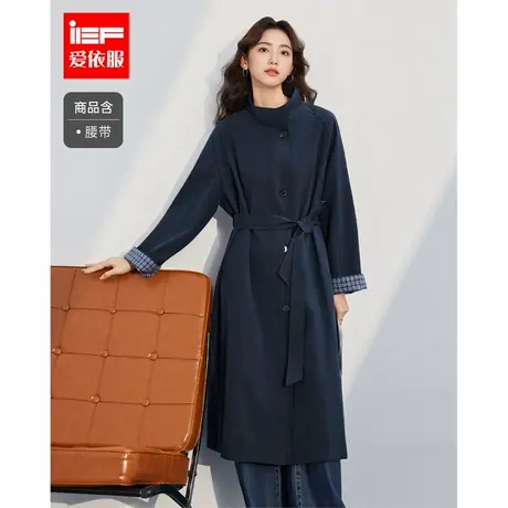 IEF/爱依服2025秋季新款韩版休闲英伦风通勤宽松百搭风衣长外套商品大图