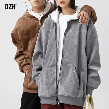 情侣连帽卫衣男春秋季2023年新款拉链开衫外套情侣装秋款百搭上衣商品大图