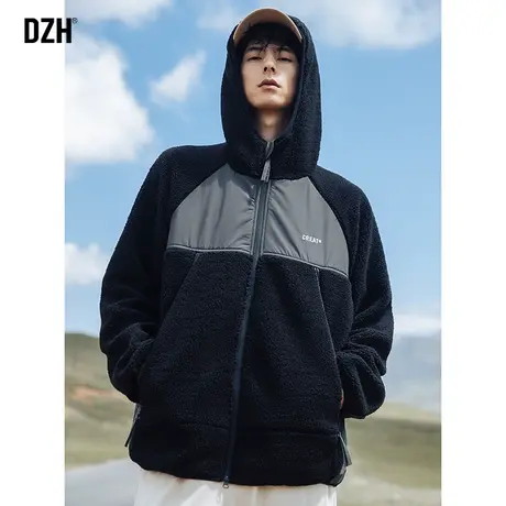 男士重磅羊羔绒棉衣男冬季棉服连帽加厚棉袄2023新款情侣冬装外套商品大图