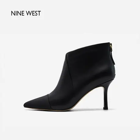 Nine West/玖熙秋冬新款通勤时装靴女尖头短靴细高跟裸靴瘦瘦靴商品大图
