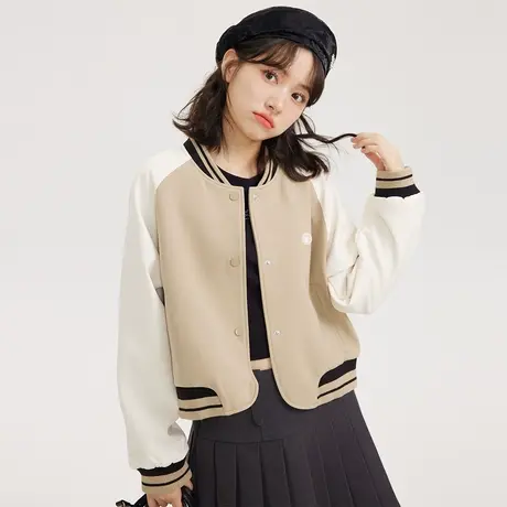 尔给vintage棒球服女秋款2023年新款高级感超好秋季短款外套宽松商品大图