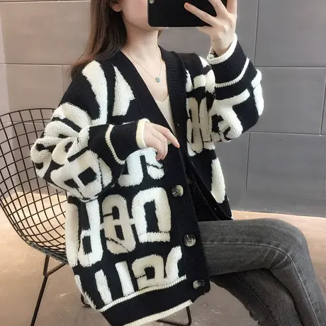 毛衣2024年新款女装春秋季春款春装女士针织开衫宽松百搭外穿爆款商品大图