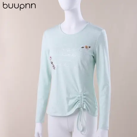 带文胸一体式外穿长袖T恤女秋带胸垫打底衫不用穿内衣上衣秋冬商品大图