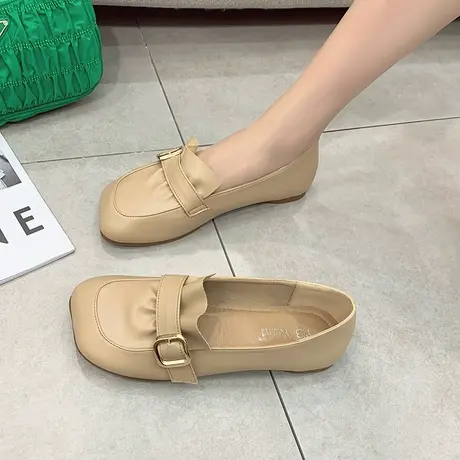 玛丽珍单鞋女外穿2024新款春秋季软皮软底奶奶鞋仙女皮带扣豆豆鞋商品大图