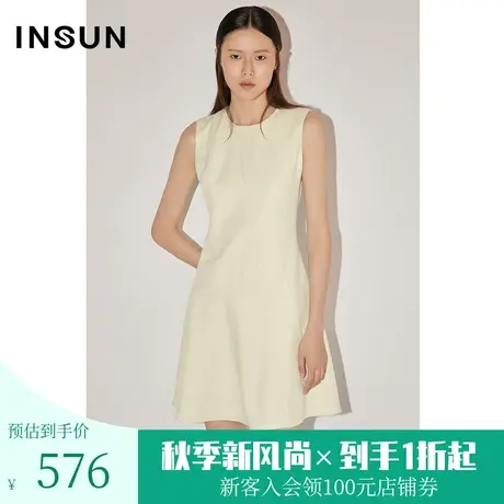 恩裳COVER冬季2022时尚显瘦立体分割设计自然荷叶摆连衣裙女图片