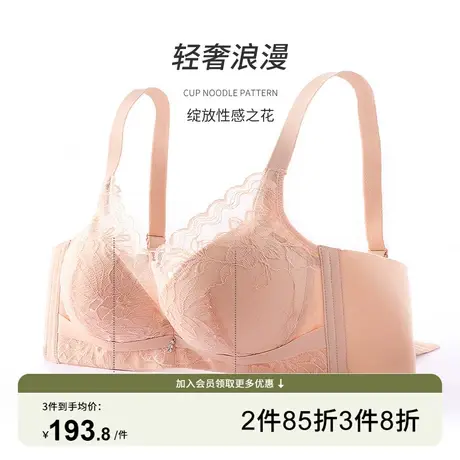 芬怡专柜同款内衣女小胸聚拢性感蕾丝真丝里杯纯欲文胸EV127商品大图