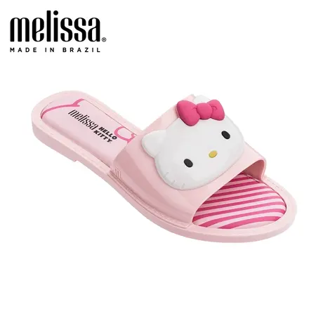 Melissa梅丽莎Hellokitty系列甜美坡跟平底可爱女士拖鞋32616S商品大图