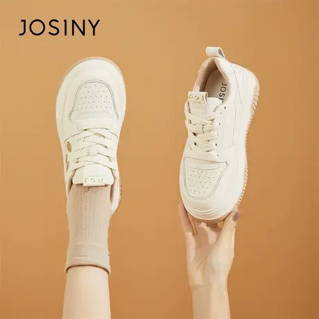 Josiny/卓诗尼熊猫小白鞋女2024新款春季女鞋小众不撞款休闲板鞋商品大图