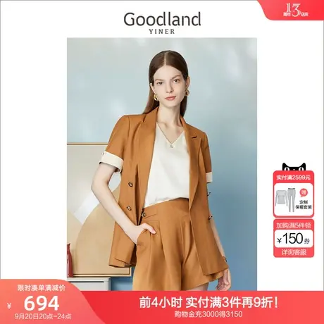 【弥勒城堡】音儿美地女装2023夏季新款轻商务小香风休闲西装外套商品大图