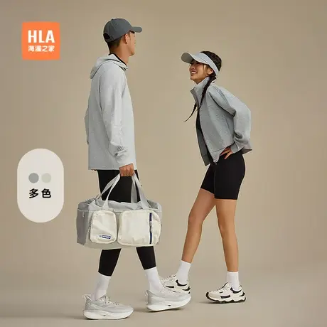 HLA/海澜之家运动sportsday卫衣25春夏新字母印花立领长袖女装商品大图
