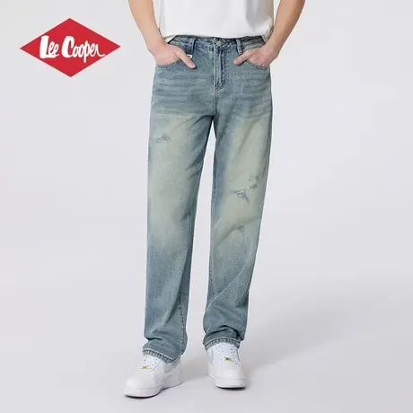 Lee Cooper/李库珀 宽松水洗牛仔裤男夏季薄款休闲复古百搭直筒裤商品大图