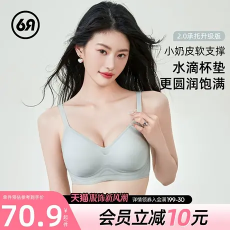 6RBI小凉感内衣女果冻条软支撑文胸小胸聚拢显大无痕胸罩少女文胸商品大图