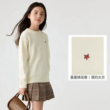 巴拉巴拉童装毛衣男童2025新款秋冬女童圆领宝宝套头百搭打底保暖图片