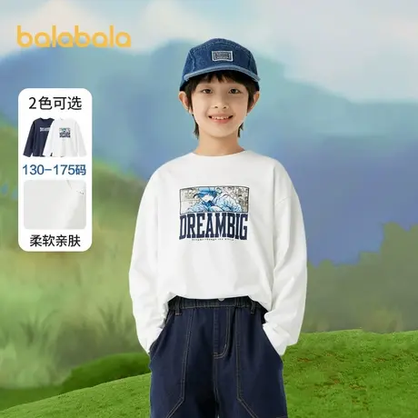 巴拉巴拉童装T恤男童2025新款秋装长袖宽松上衣漫画商品大图