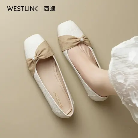 西遇浅口单鞋女2025新款法式妈妈鞋气质秋季配裙子低跟玛丽珍鞋A图片