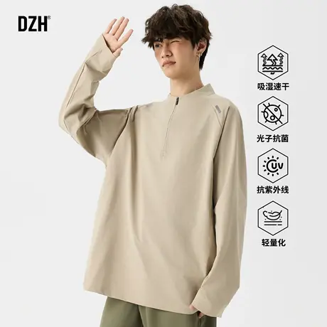 青少年运动长袖男t恤2025新款美式宽松上衣速干衣户外骑行服男款商品大图
