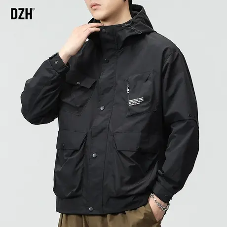 男士美式户外机能冲锋衣男款秋季工装外套潮高级感男装2023年新款商品大图