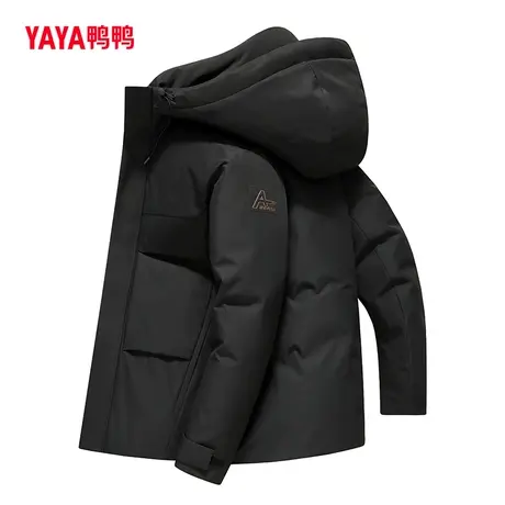 鸭鸭羽绒服男2023年冬季短款连帽韩版时尚休闲帅气保暖外套C图片