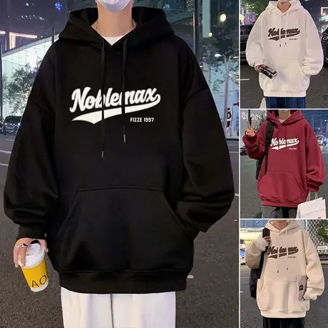 重磅美式潮流宽松卫衣男秋冬季新款潮牌连帽外套大码纯棉款上衣服商品大图