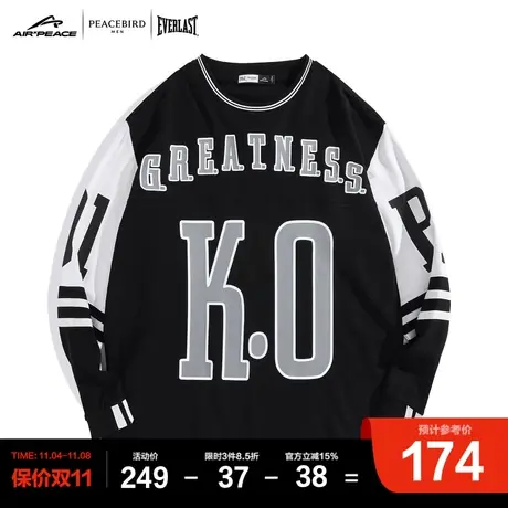 【AIRxPEACE】太平鸟男装EVERLAT联名纯棉时尚长袖T恤商品大图