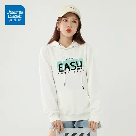 真维斯卫衣女2023春季新款时尚easy字母印花长袖上衣ins潮流图片