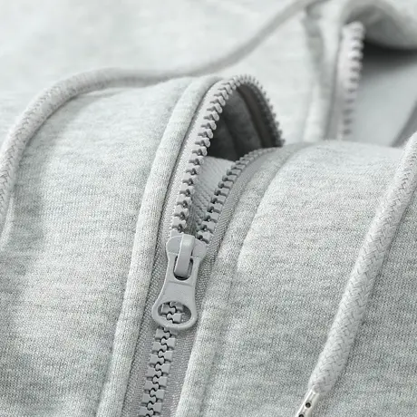 VR真维斯灰色卫衣外套女上衣2023新款连帽春秋季薄款女装宽松开衫图片