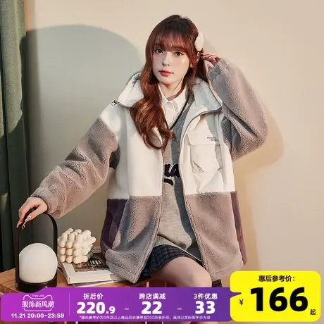 唐狮2023年冬季新款ins潮流行仿羊羔毛外套女秋冬加厚毛茸茸大衣图片