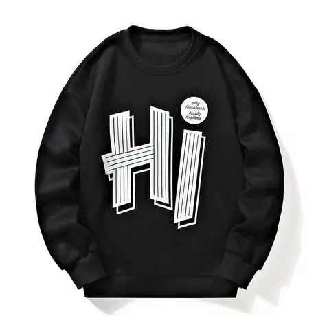 卫衣男春秋新款大码圆领宽松印花潮流青少年学生休闲运动男装上衣图片