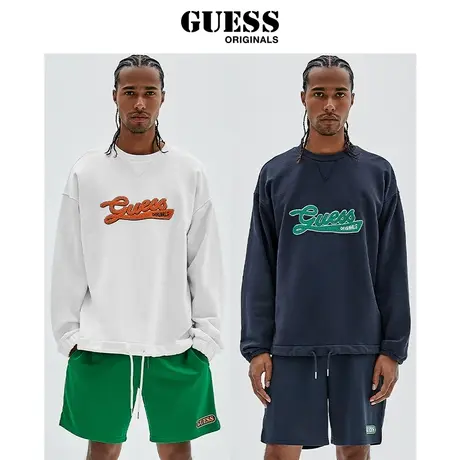 GUESS Originals 百搭字母oversize印花长袖卫衣M2Y图片
