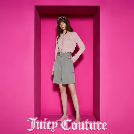 Juicy Couture橘滋新款大贴袋立体绣宽松女休闲短裤商品大图