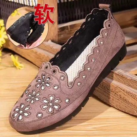 2023新款老北京布鞋老人软底舒适女网鞋防滑妈妈凉鞋中老年奶奶鞋商品大图