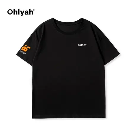 Ohlyah短袖t恤女ins潮牌2022年新款夏季情侣宽松男女同款半袖纯棉商品大图