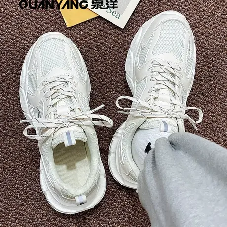 泉洋莆田男鞋春季百搭学生运动休闲跑步软底旅游小白港风老爹潮鞋商品大图