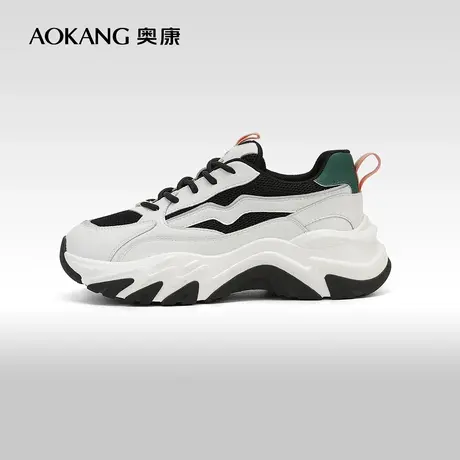 【门店发货】奥康女鞋秋季气质优雅休闲运动鞋老爹鞋厚底增高街头图片