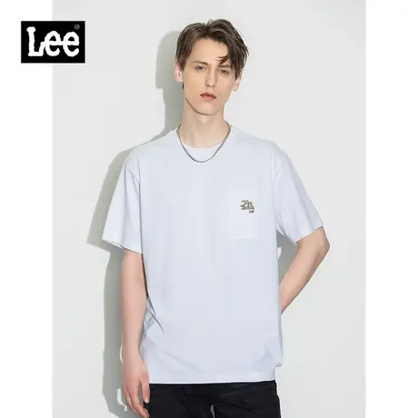 Lee商场同款22春夏新品舒适版多色圆领口袋男短袖T恤LMT0015964DR图片