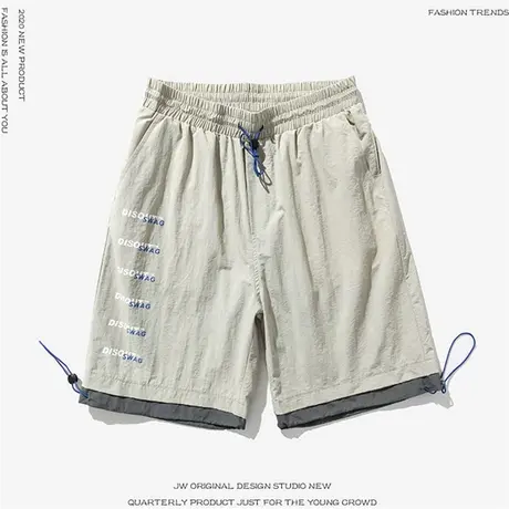 男士夏季2023新款潮流外穿宽松休闲短裤潮牌ins五分工装运动裤子商品大图
