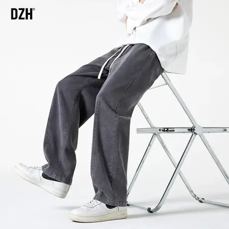 男士牛仔裤男美式工装裤子男款秋季2023新款休闲长裤直筒裤阔腿裤商品大图