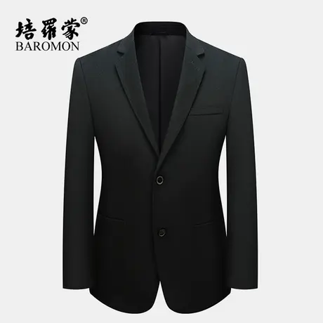 BAROMON/培罗蒙2023秋冬新款男士羊绒西装桑蚕丝商务羊毛西服外套商品大图